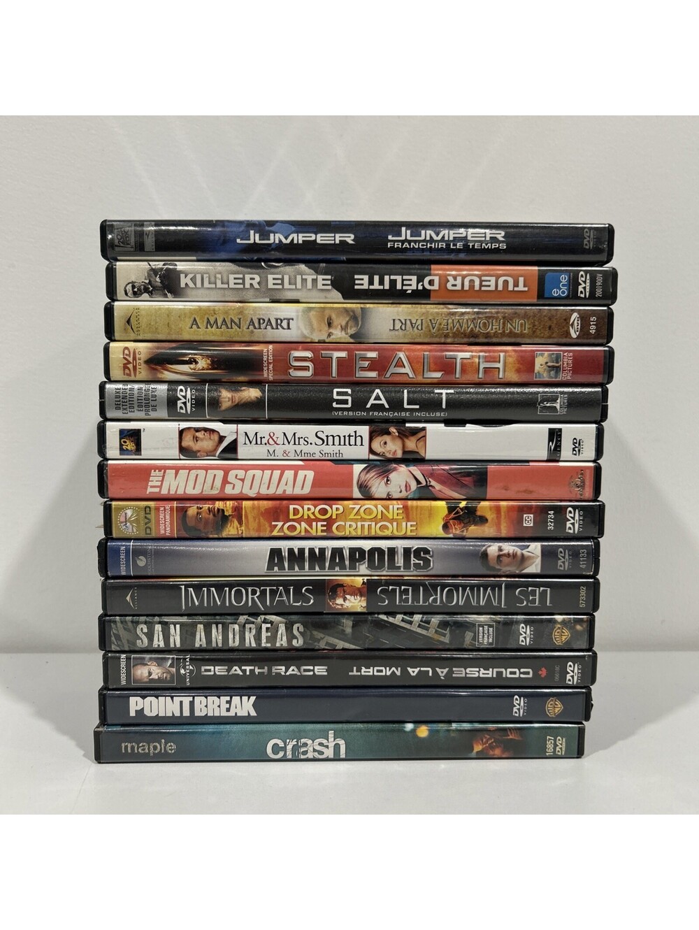 14-Movie Action & Thriller DVD Lot Including The Mod Squad Crash Drop Zone